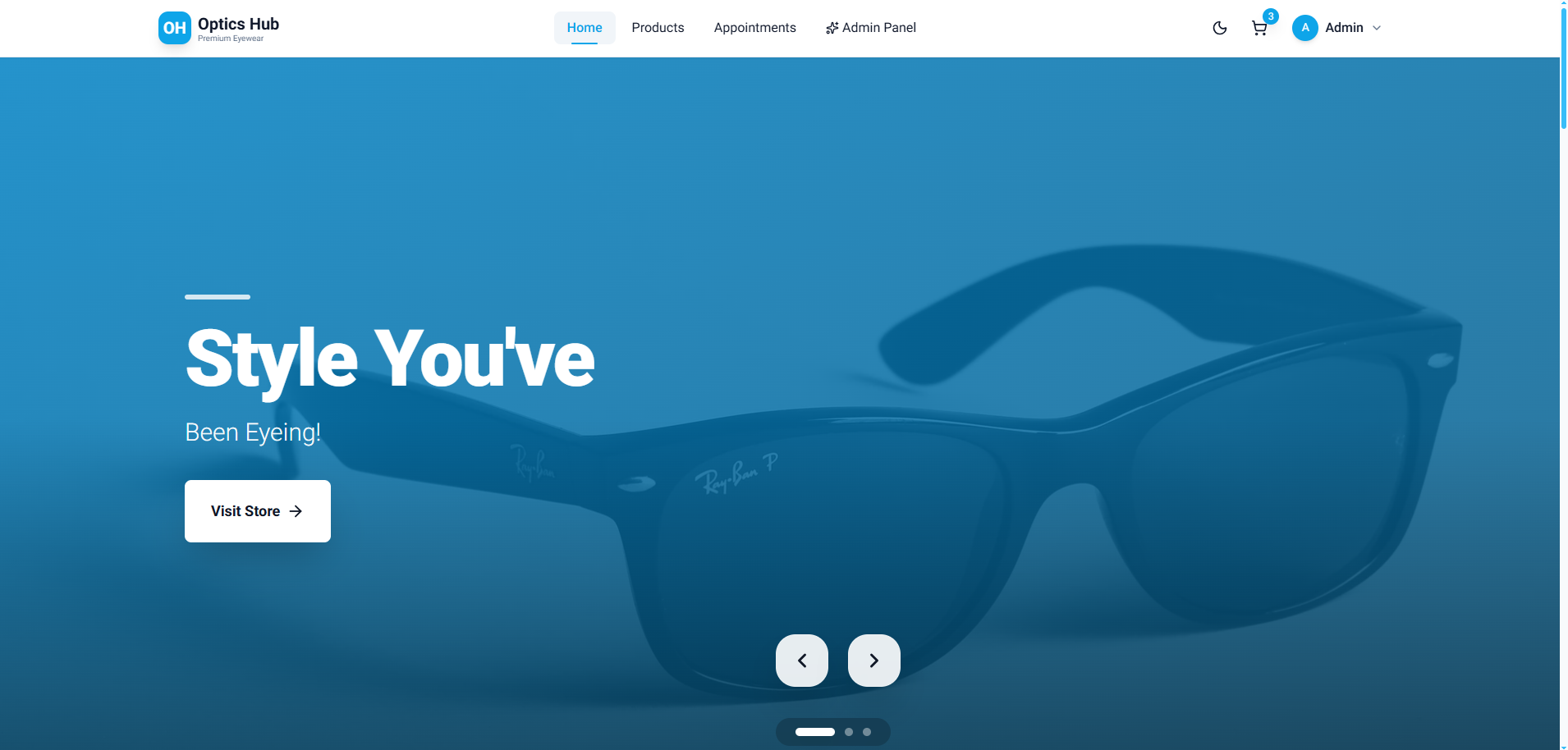 Eye Wear SaaS project screenshot